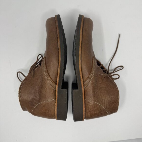 Roots Classic Brown Tribal Leather Desert Boots Lace Up Women's 8 - Picture 4 of 9